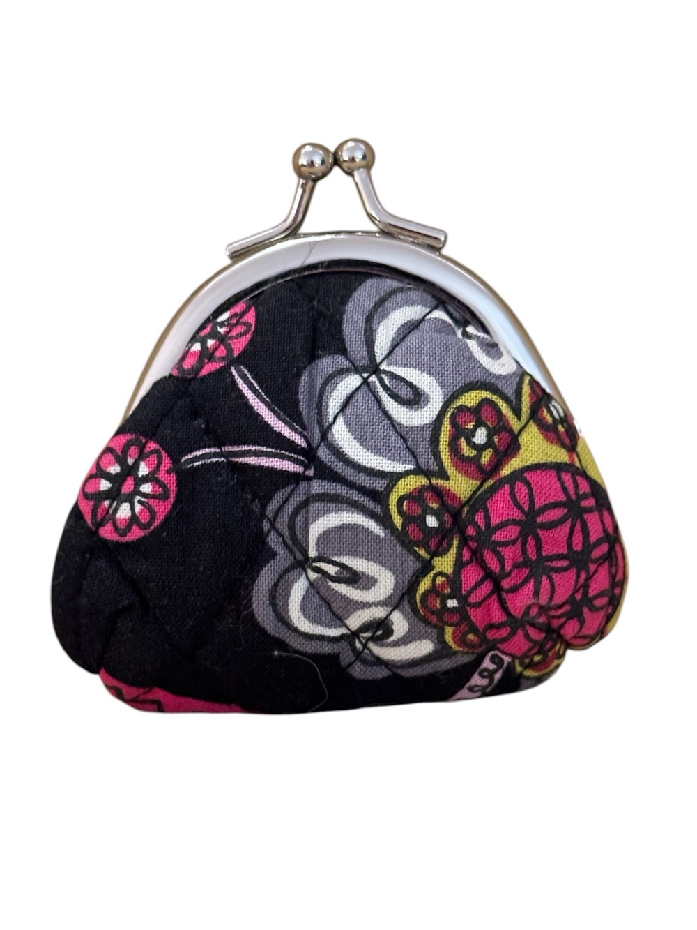 Vera Bradley Scroll Medallion Iconic Mini Kisslock Coin Purse RETIRED